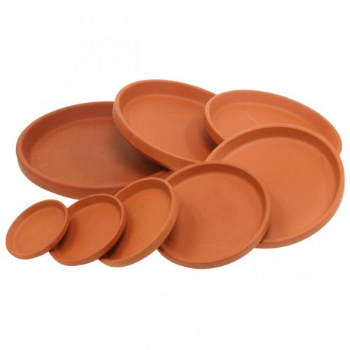 Ceramic coasters, terracotta saucers Ø6–17.5 cm