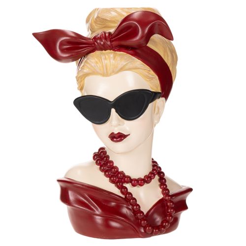 Head vase of a woman with