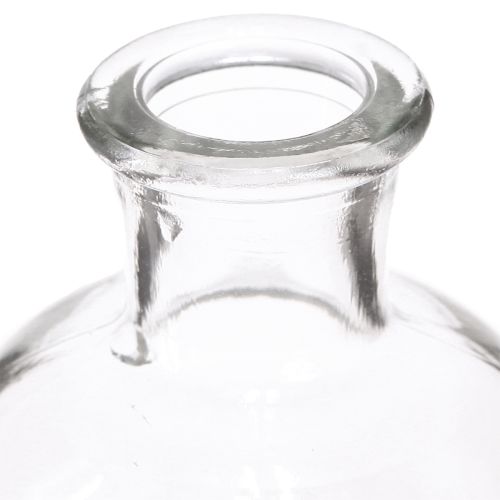 Floristik24 Vase Glass Bottle Vase Glass Bottle Clear Ø5.5cm H10cm 6 pcs
