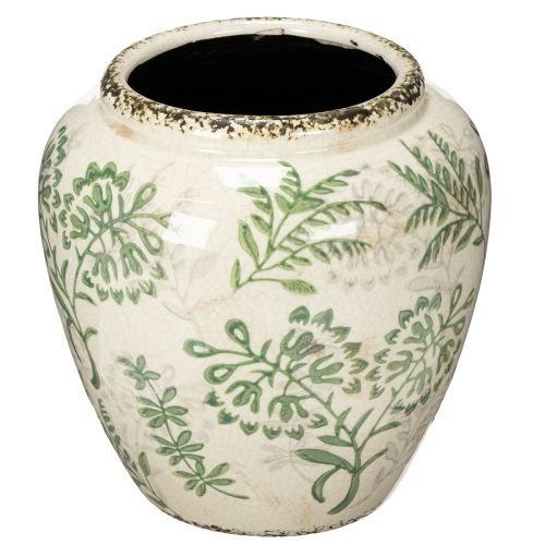 Vase with delicate plant pattern for home decoration 19cm