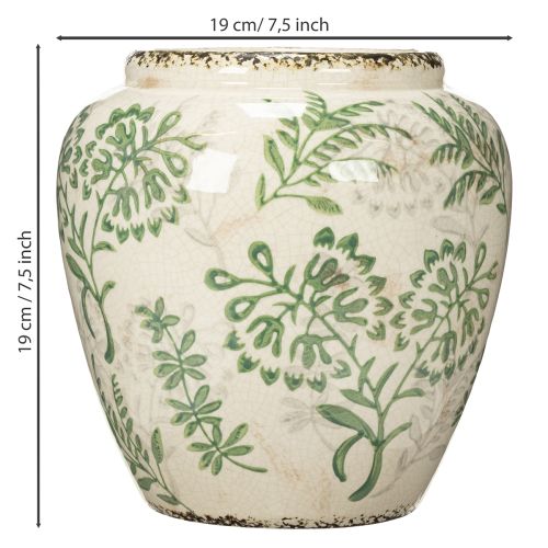 Product Vase with delicate plant pattern for home decoration 19cm