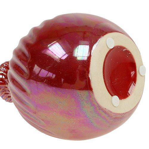 Floristik24 Vase, mini vase mother-of-pearl red Ø7.5cm H10cm 6pcs