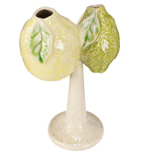 Ceramic decoration lemon vase Mediterranean table decoration H22cm