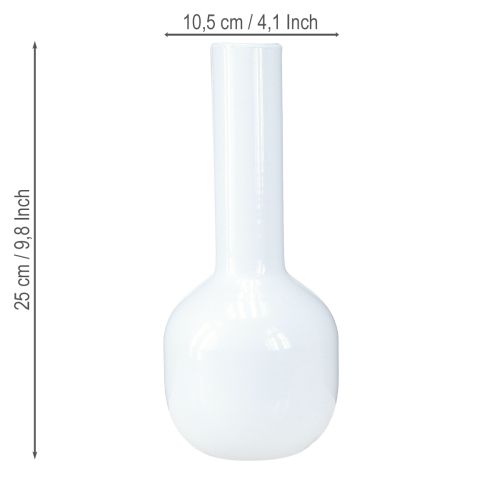 Product Modern decorative vase metal vase cream white Ø10.5cm H25.5cm