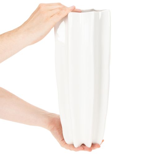 Flower vase fluted modern decorative vase 38cm | Floristik24.ie