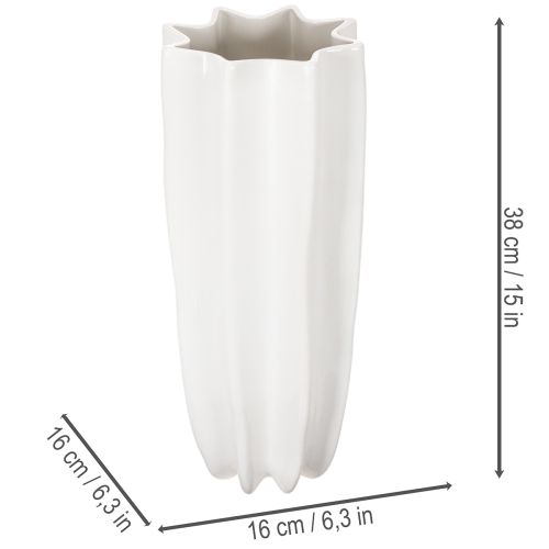 Flower vase fluted modern decorative vase 38cm | Floristik24.ie