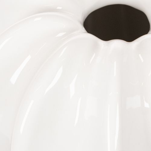 Pumpkin ceramic vase, white, home decoration, 15cm | Floristik24.ie