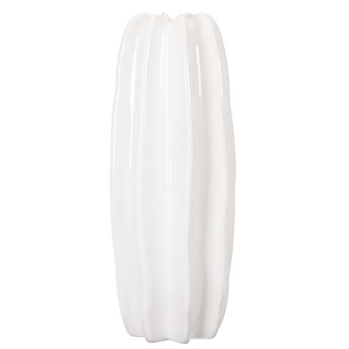 Ribbed vase, modern ceramic vase for dried flowers, 40cm | Floristik24.ie