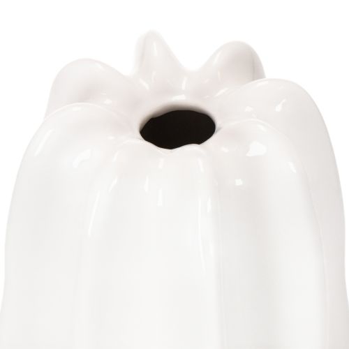 Ribbed vase, modern ceramic vase for dried flowers, 40cm | Floristik24.ie