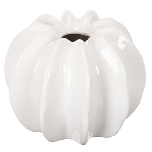 Pumpkin decorative vase, glossy, autumn decoration for living room, 19cm