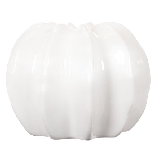 Pumpkin decorative vase, glossy, autumn decoration for living room, 19cm | Floristik24.ie