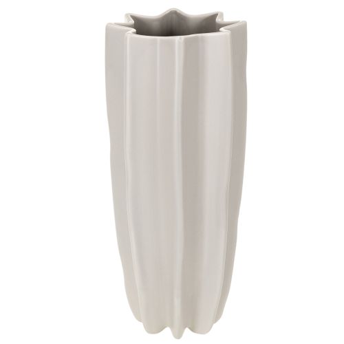Modern ribbed vase, tall decorative vase for dried flowers, 38cm buy online | Floristik24.ie
