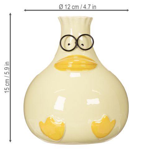 Product Duck figurine vase, ceramic, cheerful design, ideal for modern interiors, 15cm, 2 pieces