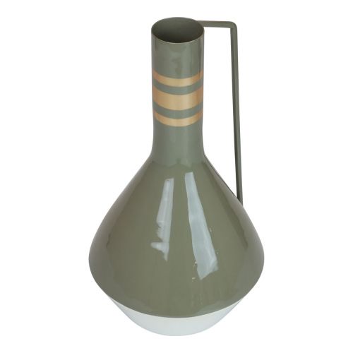 Product Vase Metal Handle Vintage Deco Jug Gray Gold Ø18cm H33cm