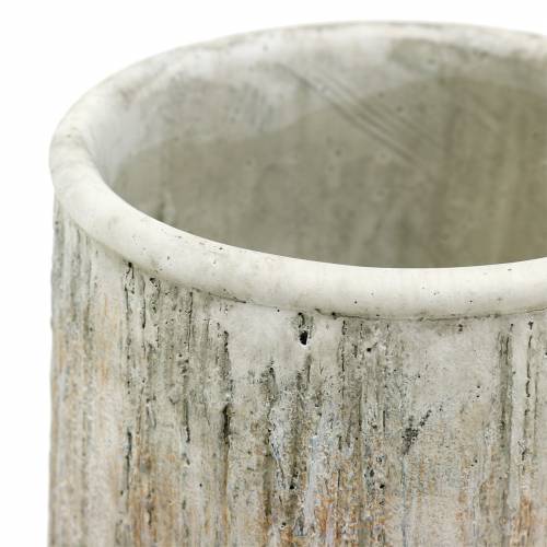 Floristik24 Planter vase concrete wood design Ø15cm