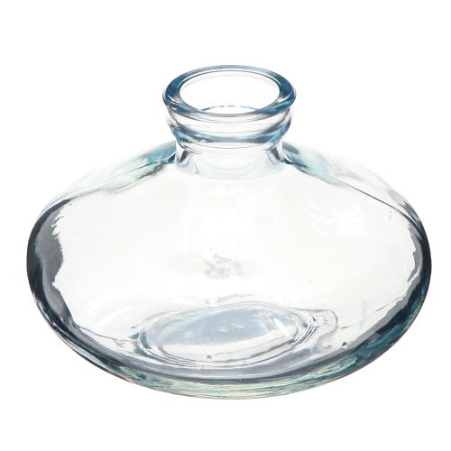 Product Vases bulbous flat glass decorative vases blue Ø9cm H6cm 6 pcs