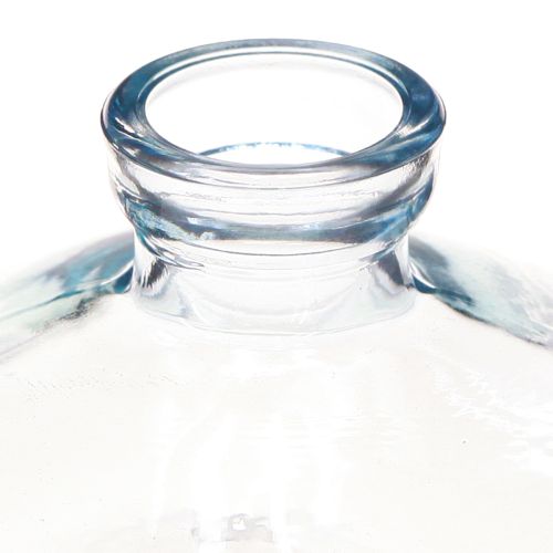 Product Vases bulbous flat glass decorative vases blue Ø9cm H6cm 6 pcs