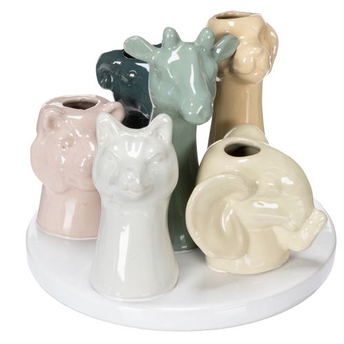 Vase decorative animal figurines, perfect for playful room design, 13cm