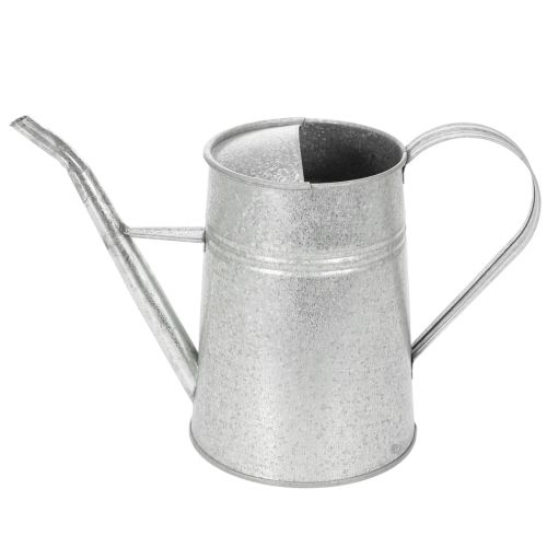 Galvanized decorative watering can, metal, grey, vintage look, 1.7L, H23cm, for stylish flower decorations &amp; planters | Floristik24.ie
