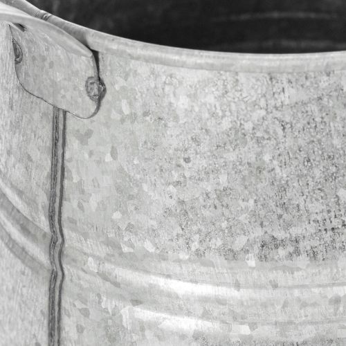 Galvanized decorative watering can, metal, grey, vintage look, 1.7L, H23cm, for stylish flower decorations &amp; planters | Floristik24.ie