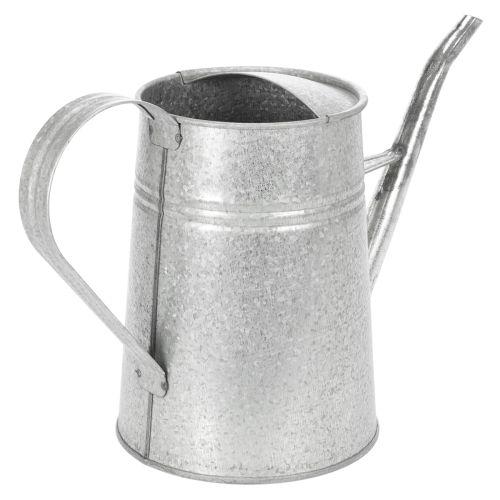 Galvanized decorative watering can, metal, grey, vintage look, 1.7L, H23cm, for stylish flower decorations &amp; planters | Floristik24.ie