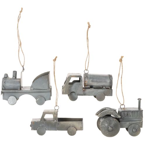 Product Vintage Decorative Metal Cars for Hanging, Assorted Sizes, 9-10cm, 4 Pieces