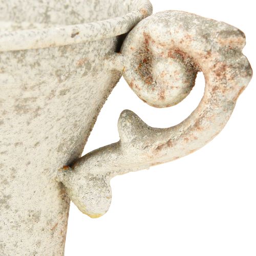 Floristik24 Vintage decorative metal cup with handle Shabby Chic H14.5cm