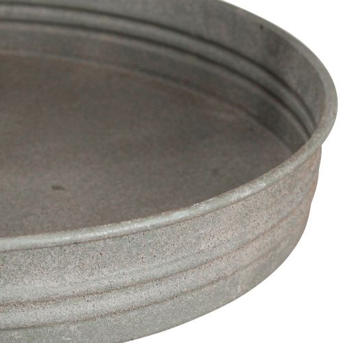 Floristik24 Vintage etagere metal gray 3 tiers Ø30.5cm H78cm