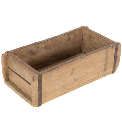 Vintage wooden box planter brick shape wood 30cm buy online | Floristik24.ie