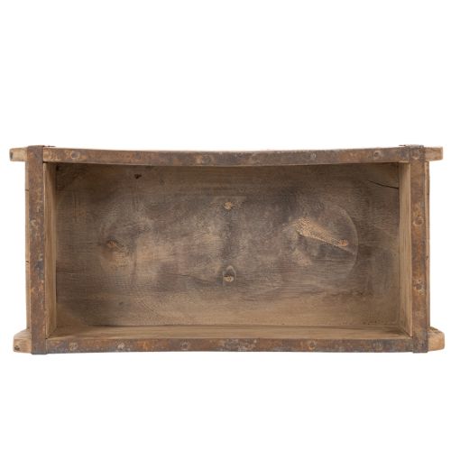 Vintage wooden box planter brick shape wood 30cm | Floristik24.ie