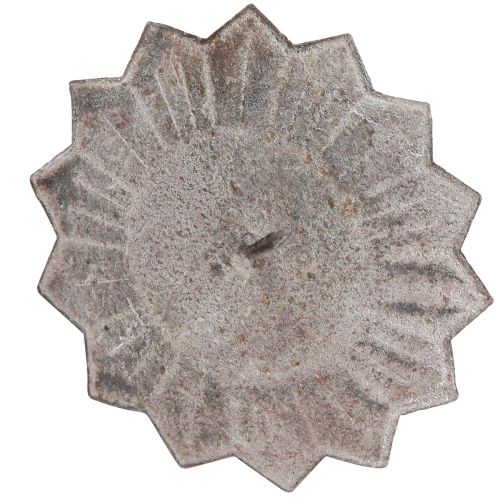 Product Vintage candle holder grey for sticking Ø11cm H8.5cm 4pcs