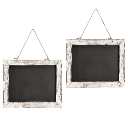 Product Vintage chalkboard for hanging black and white 30×25cm 2pcs