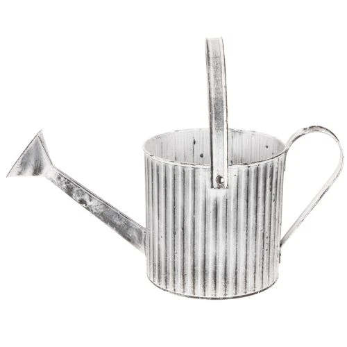 Vintage planter Ø17cm, decorative watering can, metal planter shabby chic | Floristik24.ie