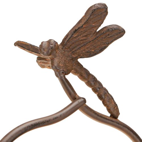 Product Vintage planter with trellis dragonfly metal Ø16/H62cm