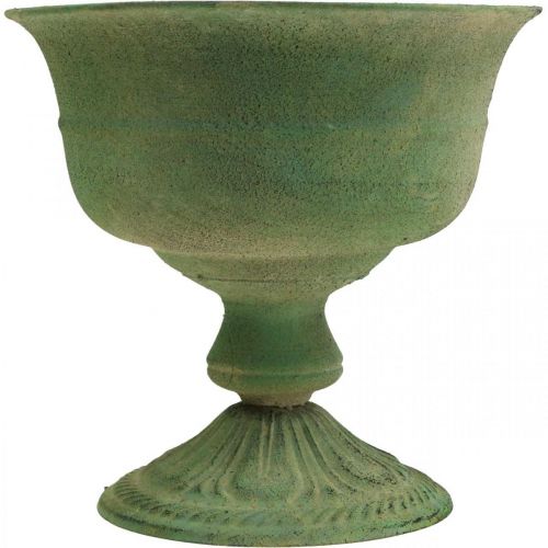 Floristik24 Vintage cup planter metal rustic plant pot H20cm Ø20cm