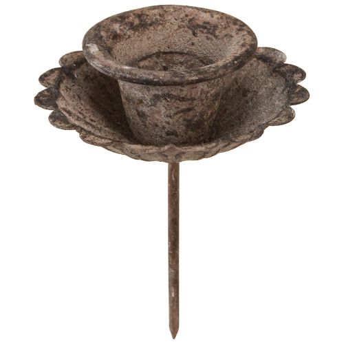 Floristik24 Vintage tapered candle holder for sticking Ø8.5cm H11.5cm 4pcs