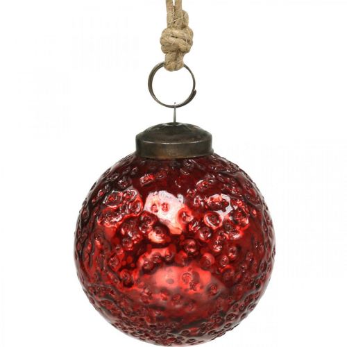 Product Vintage Christmas balls glass Christmas tree balls red Ø8cm 4pcs
