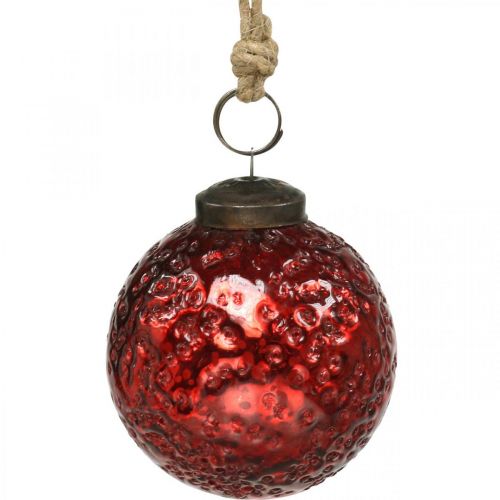 Floristik24 Vintage Christmas balls glass Christmas tree balls red Ø8cm 4pcs