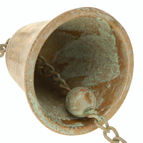 Product Vintage wind chime metal decoration with umbrella and bell 70cm