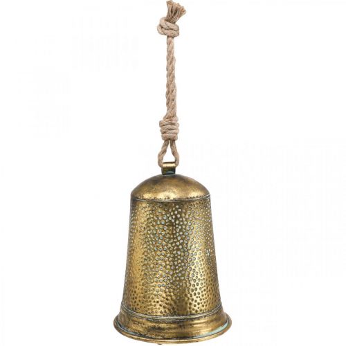 Floristik24 Vintage bell brass metal bell thimble Ø25cm H34cm