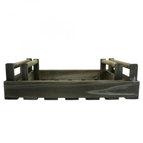 Product Vintage tray wooden tray rectangular brown 48/46.5cm set of 2