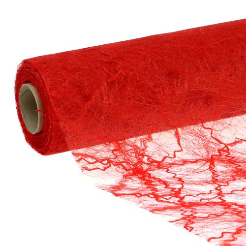 Floristik24 Table tape red fleece 30cmx25m