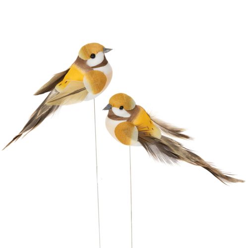 Bird decorations for festive table decorations. Versatile bird stakes, 10cm, 12 pieces.