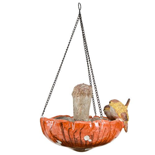 Product Bird decoration autumn for hanging mushroom with 2 birds Ø20cm H15cm