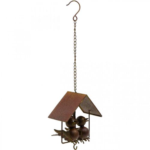 Deco birds for hanging rust deco metal brown 14.5×16cm