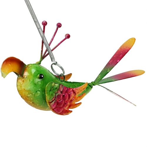 Product Bird to hang green, pink, orange 18.5cm