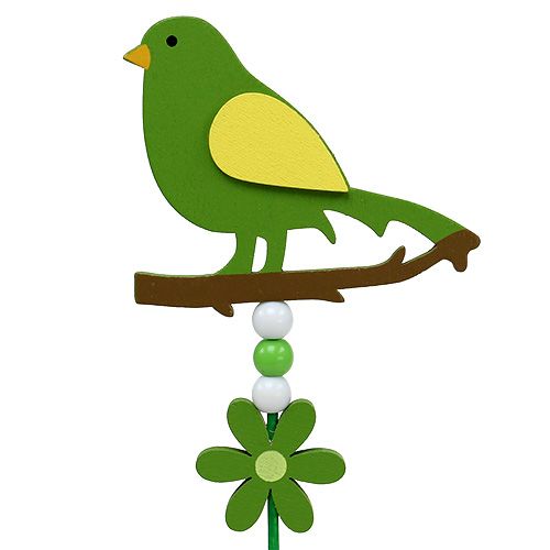 Floristik24 Bird colored ass. on the rod 12cm L30cm 15pcs