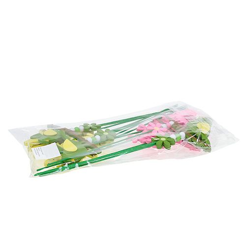 Floristik24 Bird colored ass. on the rod 12cm L30cm 15pcs