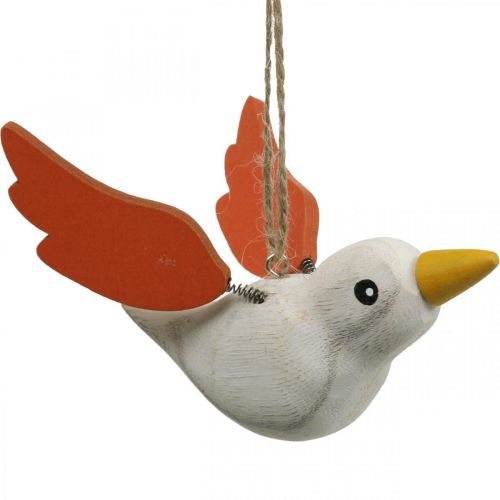 Product Deco birds wood for hanging bird spring decoration 10.5cm 6pcs