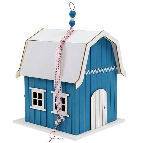 Floristik24 Bird house, decoration house blue 21cm x 30cm